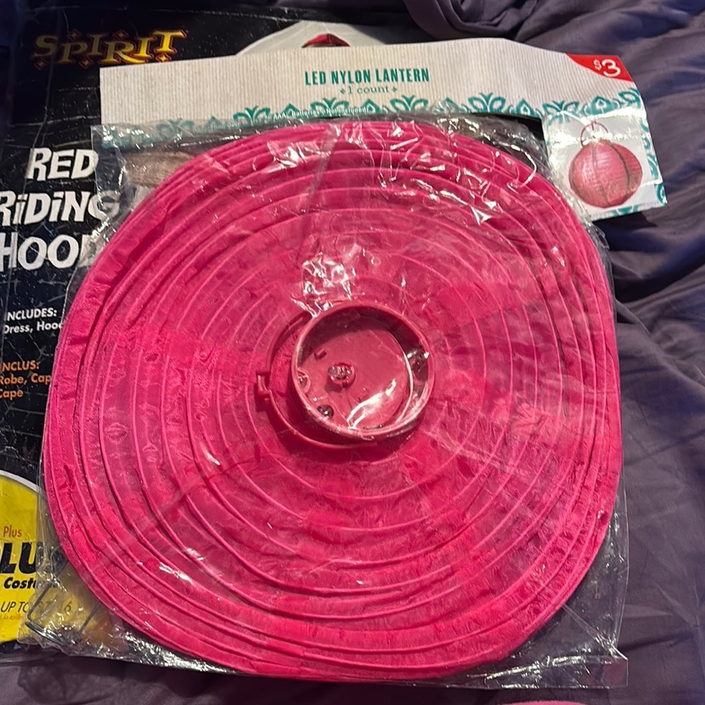Pink LED Nylon Lantern